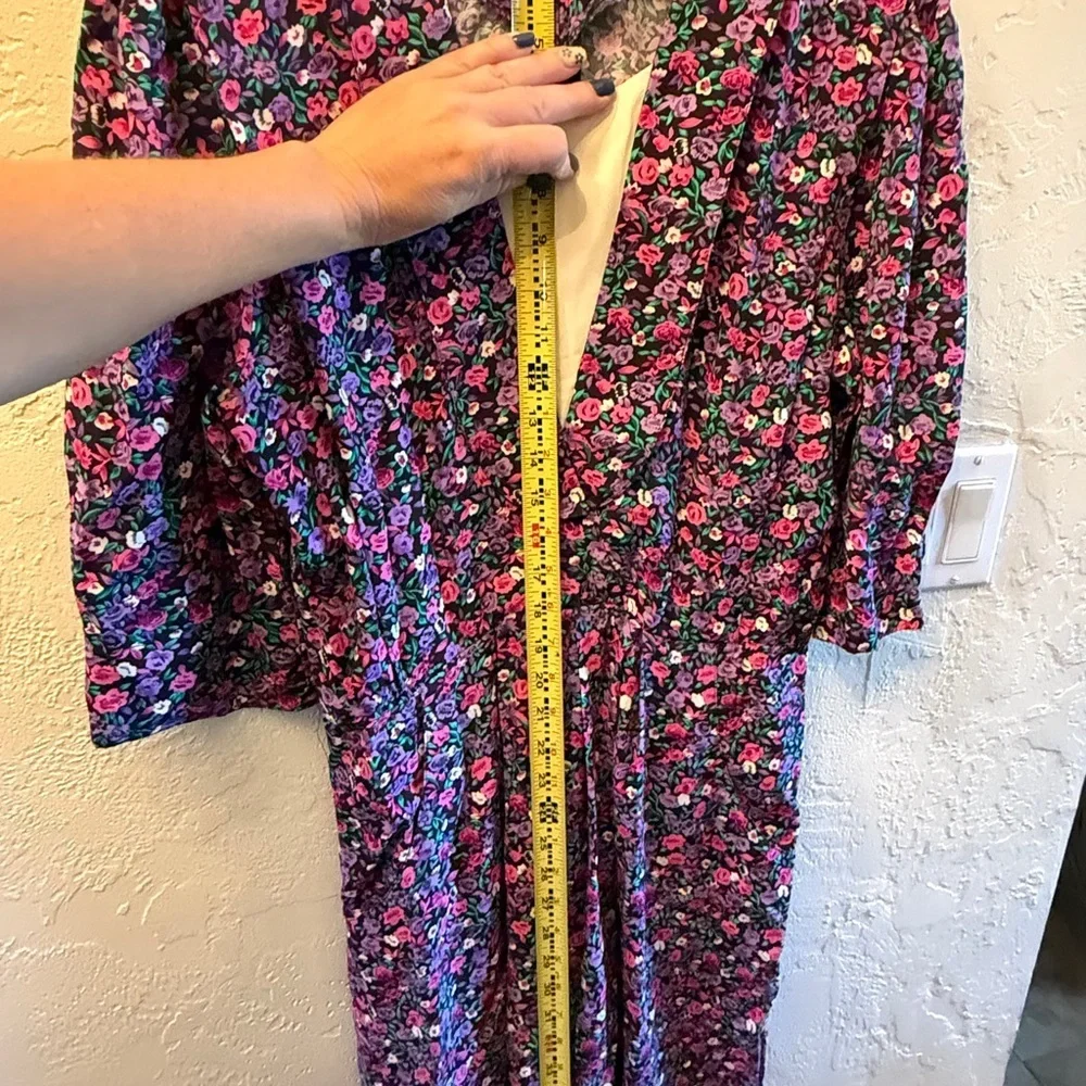 Sweet Miranda Vintage 80’s 90’s Floral Long Sleeve Dress Womens Sz 12 - Picture 15 of 16
